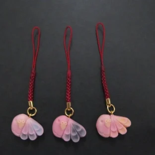 【オーダー】アキクサインコの根付【和菓子風】