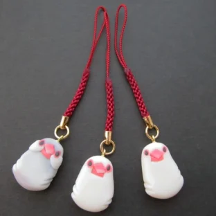 【オーダー】文鳥の根付【和菓子風】