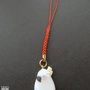 【オーダー】キバタンの根付【和菓子風】