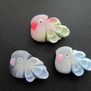 【オーダー】ボタンインコ【和菓子風】