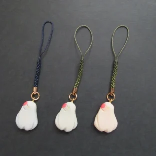 【オーダー】ワカケホンセイインコの根付【和菓子風】