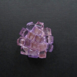 羊羹紫陽花帯留め赤紫