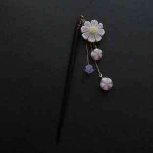 コスモスと飴の漆簪紫